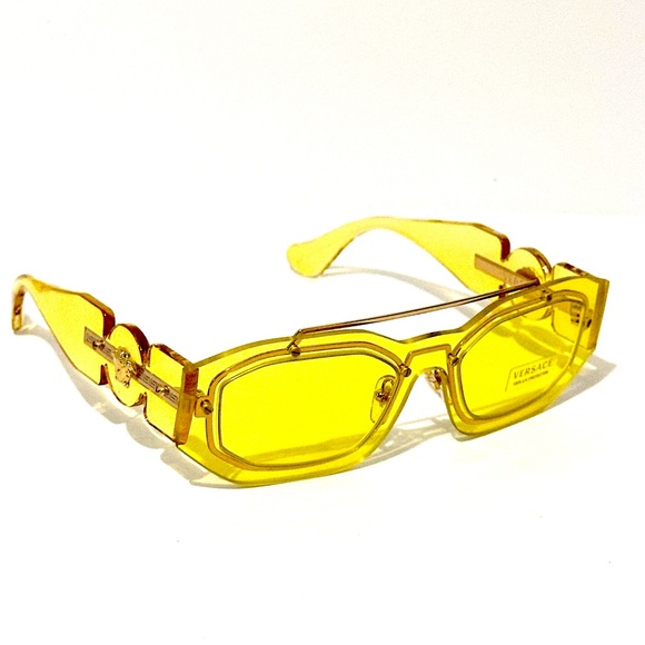 Versace Mod 2235 1002/85 Yellow Sunglasses Authentic New - Picture 6 of 7